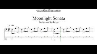 Moonlight Sonata - Ludwig van Beethoven (classical bass tab)