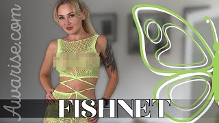 4K Fishnet Sheer Summer Dress Try On|Transparent Try On Haul 2024