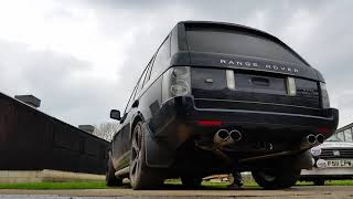 range rover 4.4 v8 supercharger quad exhausts noise pops and bangs