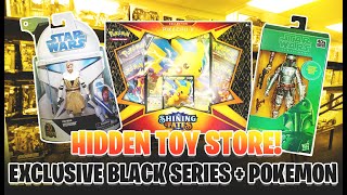 We found a HIDDEN Toy Store!! EXCLUSIVE Star Wars Black Series, Pokemon TCG and More!