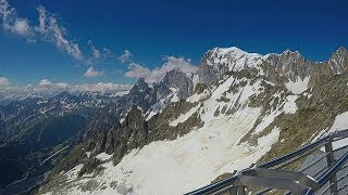 SKYWAY Monte Bianco cable car 2 - 4K complete ride - Pavillon to Punta Helbronner - Italian Alps