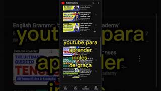 Canais do YouTube para aprender inglês de graça em 2023 parte 26 #shorts