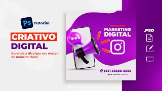 Como criar arte para Marketing Digital no Photoshop | Acesso Designer