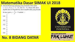 #SIMAKUI Pembahasan SIMAK UI 2018 Matematika Dasar Kode 631 No 8 Geometri Bidang Datar