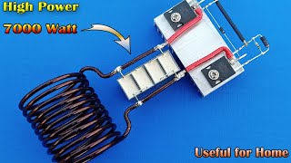 Very Simple High Power 7000W  Induction Heater 12v DC Building a Powerful Induction Heater