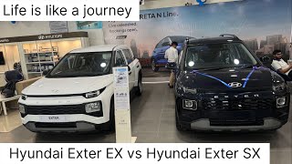 Hyundai Exter EX vs Hyundai Exter SX comparison real life review ￼