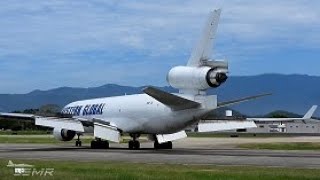 MD11 Landing at MHLM, La Mesa Int. Ramon Villeda Morales Airport. 4K