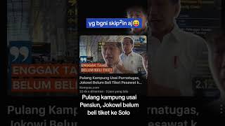 Pulang kampung usai Pensiun, Jokowi belum beli tiket ke Solo #shorts #jokowi #solo #tiket #pensiun