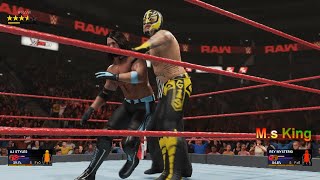 WWE 2k19 Aj Styles vs Rey Mysterio Match on Raw in Hindi Commentary