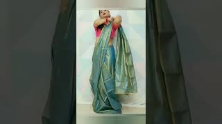 Silk Saree Draping 💃🦚 #beautynstyle #ytshorts #yt #fashion #saree #shortvideo #shortsfeed #shorts