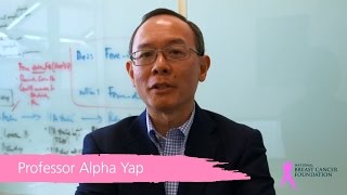 Professor Alpha Yap says thank you to NBCF supporters