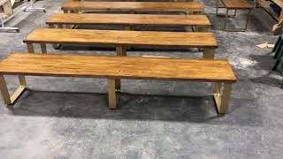 Butcher Block Benches for RPG Video Game Restaurant in Lawrence KS - J Thomas Home