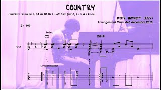 COUNTRY (Keith Jarrett, 1977) -guitar, arrangement, score & tablature Yann Viet-