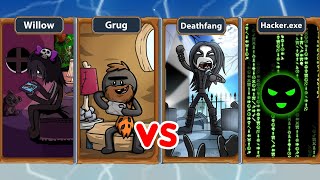 Willow and Grug Vs Deathfang and Hacker.exe #stickwarlegacy