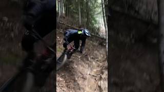 Mastering the slippery off camber, such good fun! 💨 #downhill #mtb #dhmtb #shorts #mtblife #mtbpro