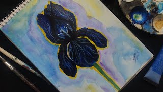 Aesthetic flower painting tutorial #art #painting #tutorial #viral #flowers #aesthetic #trending