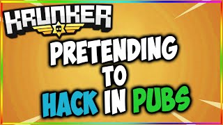 PRETENDING To Have HACKS In KRUNKER.IO Pubs (GIVEAWAY)