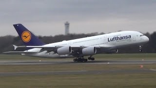 ✈ D-AIMD | Lufthansa A380 takeoff @ Hamburg Airport