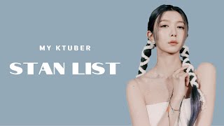 my ktuber stan list !!