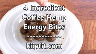 4 Ingredient Coffee Hemp Bites | vegan | kiipfit.com