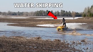 SPRING TIME SNOWMOBILING || RIPPIN THE CRF 450R