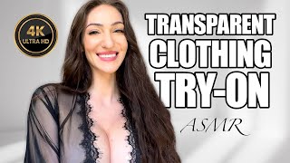 Transparent Clothing Try On │ See Through Robe [4K] ASMR Review