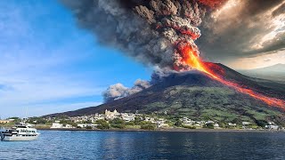 STROMBOLI ERUPTS! 24 Hours of Nonstop Ash and Lava