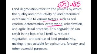 LAND DEGRADATION