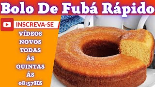 Aprenda A Fazer Bolo De Fubá Paso a Paso Rápido e Fácil