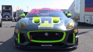 Jaguar F-Type SVR GT4 Supercharged V8 Engine Sound on Track - British GT