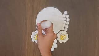 Navratri Day 5 White 🤍Color Rangoli |Easy  Navratri Rangoli #navratri #ghatsthapanarangoli #dussehra