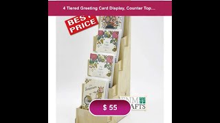 4 Tiered Greeting Card Display, Counter Top 4 Tier Rack for Craft Trade Shows