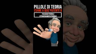 Passaggio pedonale e attraversamento pedonale Teoria esame quiz patente B #quizpatenteB