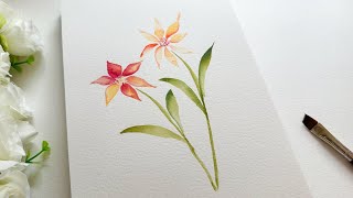 Two Ways to Paint Flowers Using an Angular Brush ❤️💛