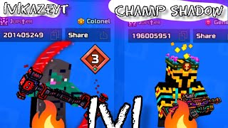 1v1Kaze Vs. Shadow-champ (clan leader) Pixel Gun 3D