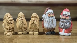 [우드카빙]목각인형-산타 Woodcarving-carve a little santa