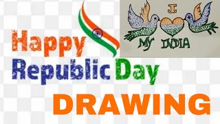 How to draw republic day drawing # dot art