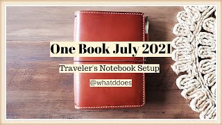 One Book July 2021 - Traveler's Notebook Setup