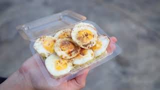 Quail Eggs & eggs seafood omelette THAI STREET FOOD light snacks