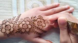 New stylish back hand mehndi design | Easy mehndi design | Mehndi ka design | Mehndi design