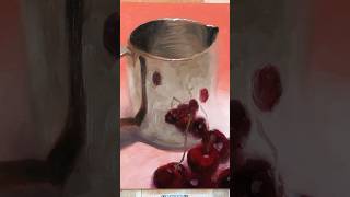 Painting a reflective metal jug in oil paint. Full video in the link 😉