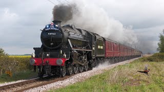 Black Five 44932 Pounding along the Great Eastern Mainline with 'The Great Britain XV' - 23/04/23