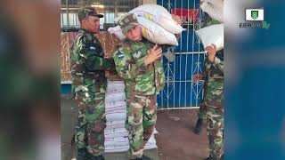 Ejército de Nicaragua trasladó alimento para estudiantes y familias de Ciudad Sandino y San Carlos