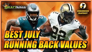 TOP 5 RUNNING BACK VALUES  (JULY) | 2022 FANTASY FOOTBALL DRAFT