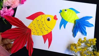 DIY Paper Fish || How to Make Fish with Origami Paper || Membuat Ikan dari Kertas Origami