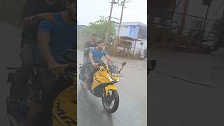 Karizma xmr heavy rain riding😱😱 #karizmaxmr #viralvideo #newsong #viral #rider #trending #shorts