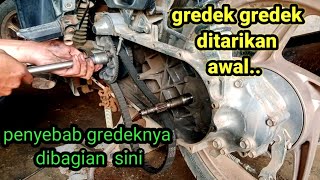 vario gredek-gredek ketika dibuat jalan dibagian vanbelt