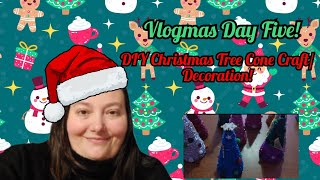 Vlogmas 2023 Day 5: Christmas Tree Cone Craft/Decoration #vlogmas2023