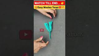 Easy Woolen Toran Jhalar Craft😍❤😱 #shorts #youtubeshorts #viralvideo #woolencraft #shortvideo