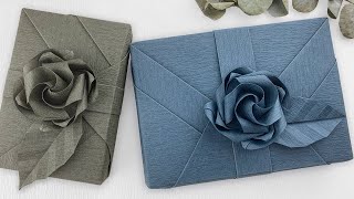 Gift Wrapping｜禮物包裝方法 + DIY紙玫瑰花（Step By Step）